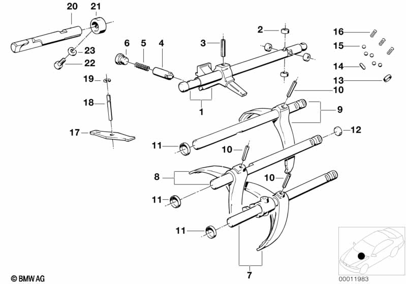 Getrag 260/5/50 inner gear shift parts