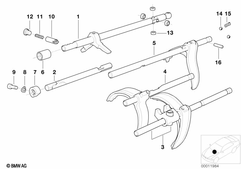 Genuine BMW 23311228231 E28 E24 E34 Shifting Rod 1.And 2.Gear (Inc. M635CSi, M5 3.8 & M5) | ML Performance EU Car Parts