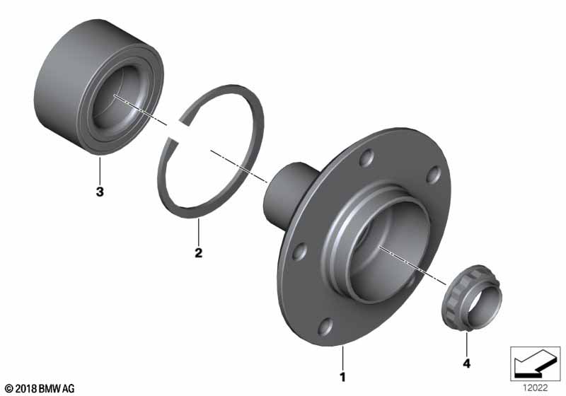 Side shaft/wheel bearings