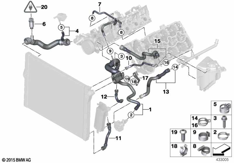 Genuine BMW 17127575453 Coolant Hose (Inc. 750LiS, Alpina B7L & 550i) | ML Performance UK Car Parts