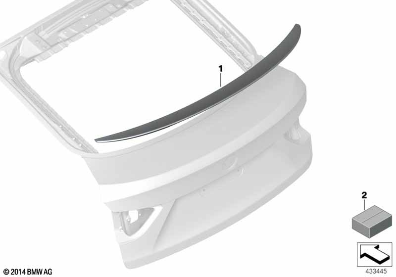 Trunk lid, mounting parts