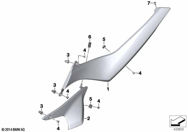 Verkleidung Seitenteil / Anbauteile