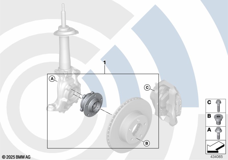 Repair kit, wheel bearing, front
