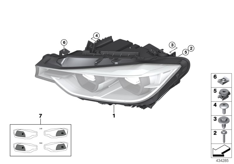 Genuine BMW 63117365597 Headlight, Halogen, Left | ML Performance UK Car Parts