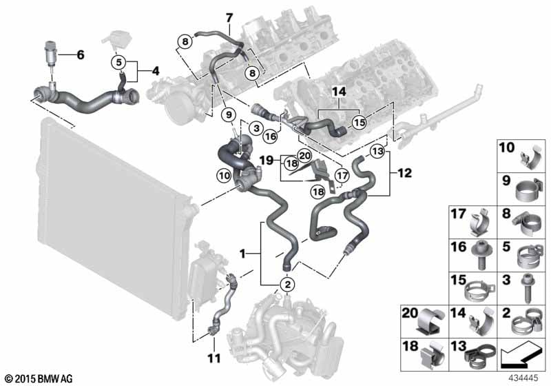 Cooling system coolant hoses