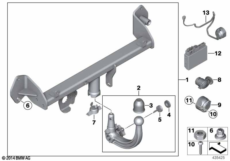 Towing hitch, detachable