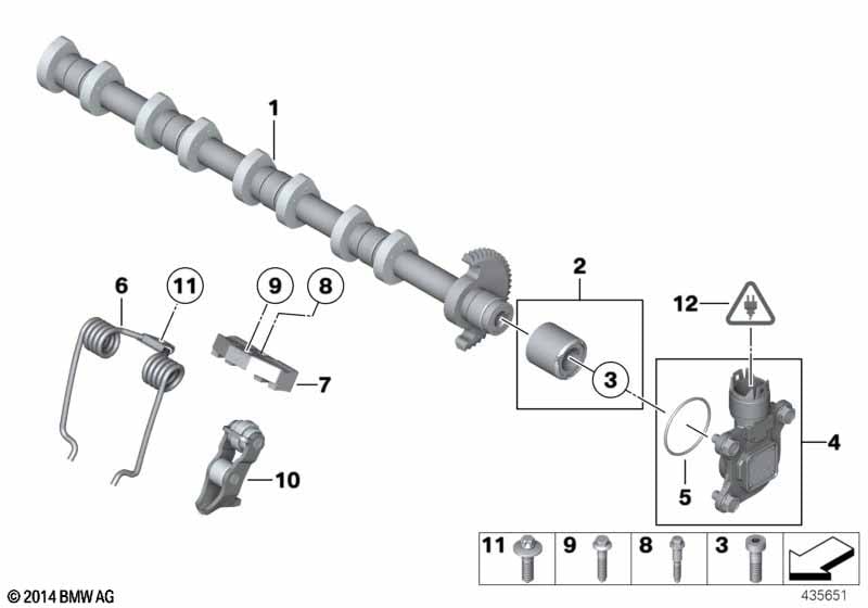 Valve timing gear, eccentric shaft
