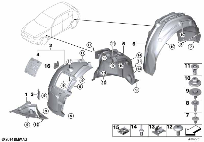 Genuine BMW 51718057217 Pressure Lip, Front Left M | ML Performance UK Car Parts