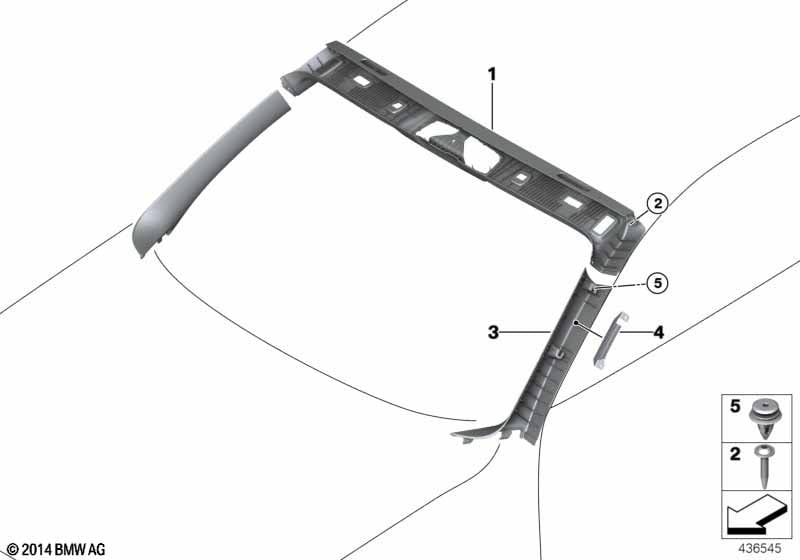 Genuine BMW 51437363805 F23 Deformation Panel, A-Pillar, Left (Inc. 228iX, M240iX & M235iX) | ML Performance UK Car Parts