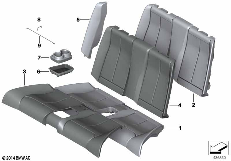 Genuine BMW 52207354527 Side Finisher, Leather, Left SCHWARZ (Inc. 218d, 220d & 228i) | ML Performance UK Car Parts