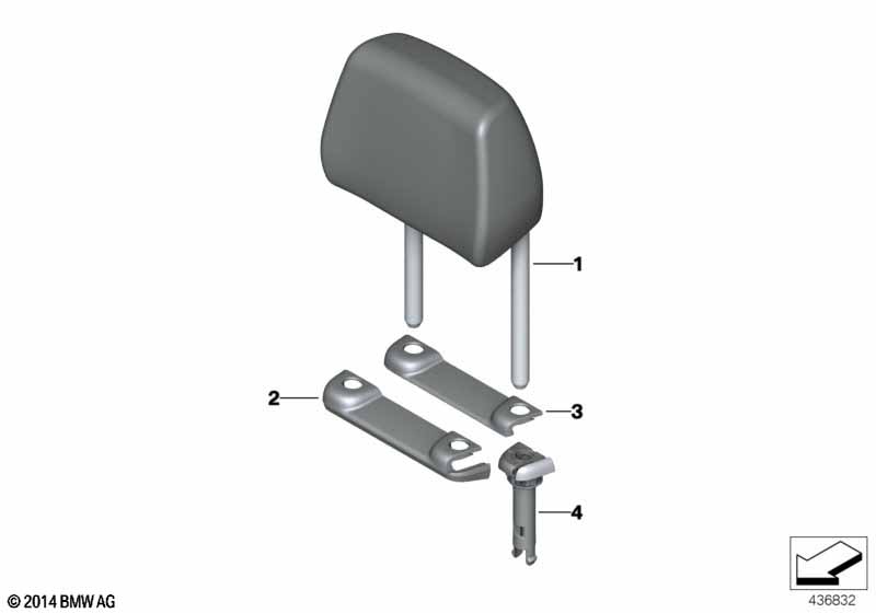 Rear seat head restraint