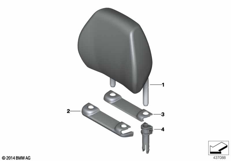 Genuine BMW 52207400893 Headrest Imitation Leather SCHWARZ (Inc. 228i, M235i & M235iX) | ML Performance EU Car Parts