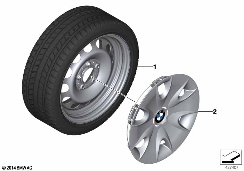 Winter wheel with tire steel - 16