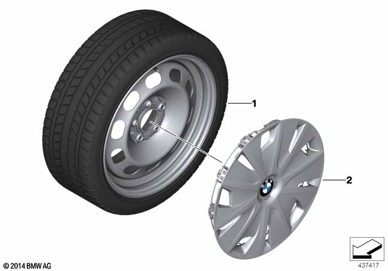 Winter wheel with tire steel - 16