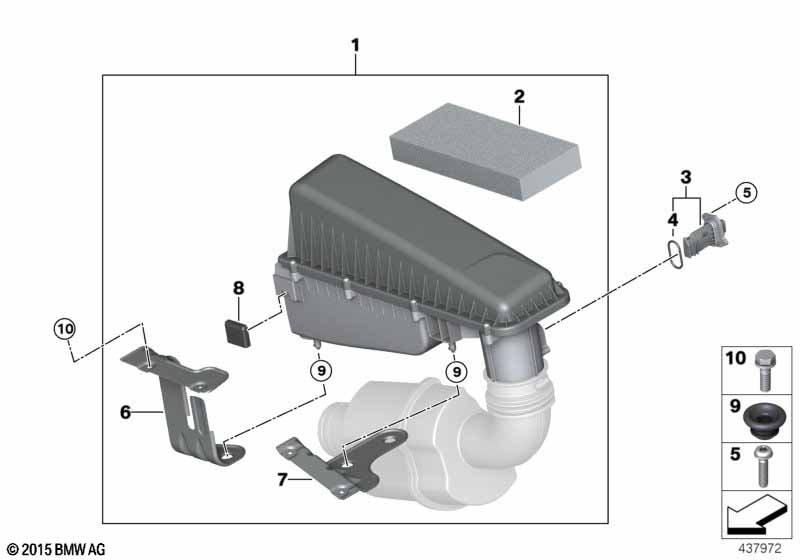 Genuine BMW 13718626744 F15 F16 Bracket Right (Inc. X5) | ML Performance UK Car Parts
