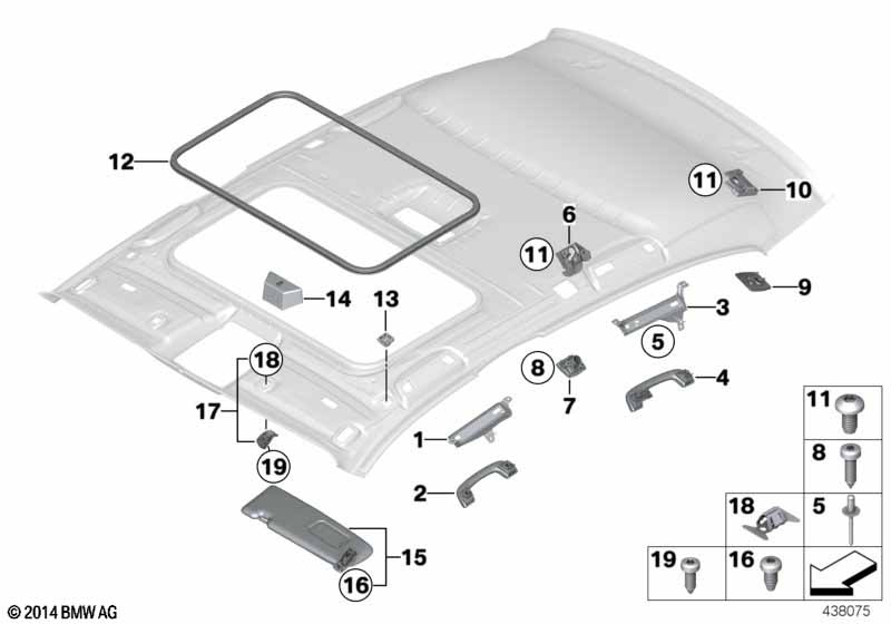 Genuine BMW 51167499076 F20 F21 Handle Rear Right OYSTER (Inc. 116i, 318i & 340iX) | ML Performance UK Car Parts