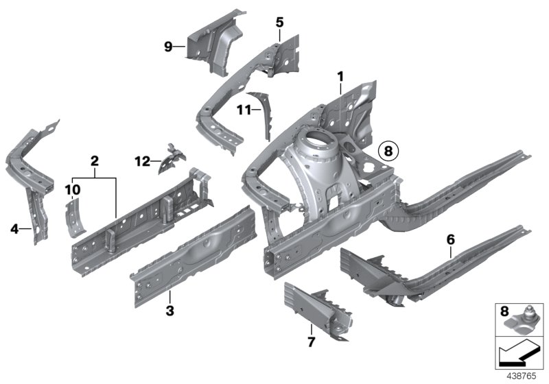 Genuine BMW 41007346815 F83 F87 F23 Bracket, Strut Dome Brace, Front (Inc. 228i) | ML Performance US Car Parts