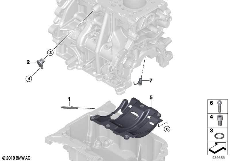 Genuine BMW 11137634187 F46 F39 Oil Deflector (Inc. X1 18i, 218i & X2 18i) | ML Performance EU Car Parts