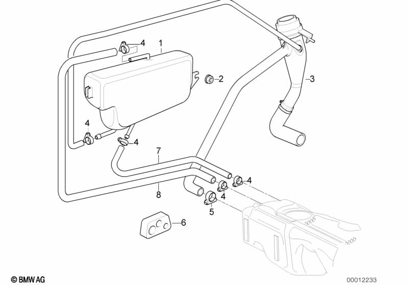 Genuine BMW 16131183988 E36 Vent Pipe D=6mm (Inc. 316i 1.9, 316i 1.6 & 316g) | ML Performance EU Car Parts