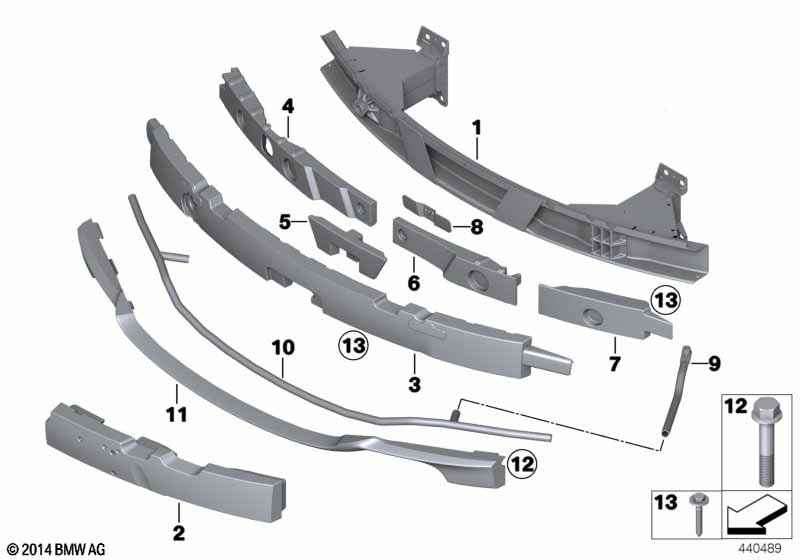 Genuine BMW 51117900763 E93 E92 E90 Carrier, Bumper Front M (Inc. M3) | ML Performance UK Car Parts