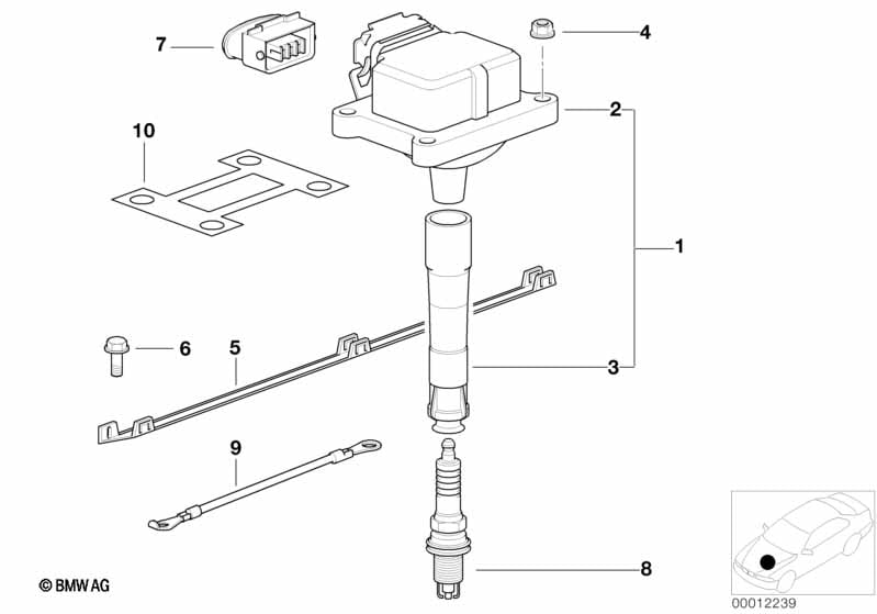 Ignition coil/spark plug