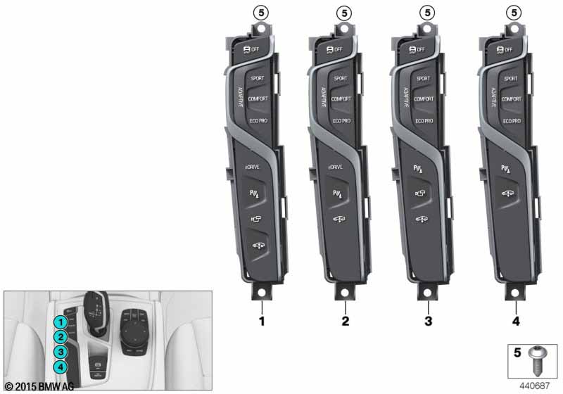 Genuine BMW 61317951641 G11 G12 Operating Unit, Center Console (Inc. 745eX, 745LeX & 745Le) | ML Performance EU Car Parts