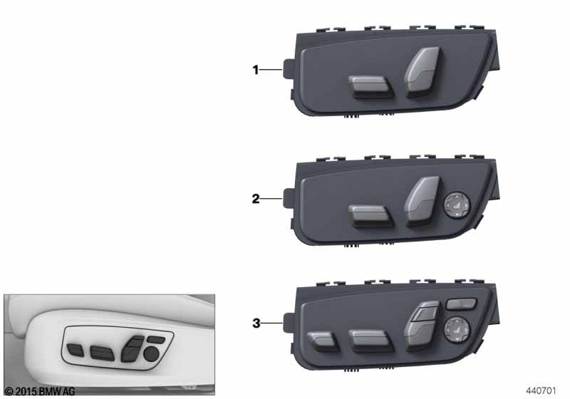 Seat adjustment switch, driver