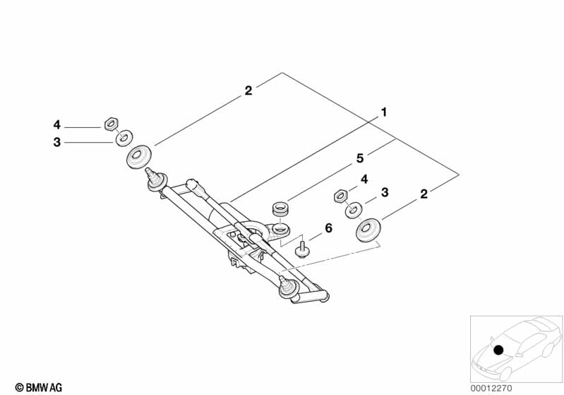 windshield wiper system, RHD