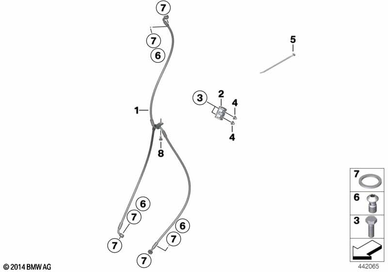Brake line, without ABS, front
