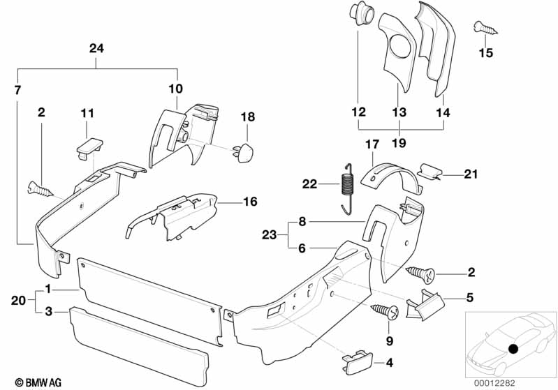 Genuine BMW 52108152479 E31 Covering Left (Inc. 840i) | ML Performance UK Car Parts