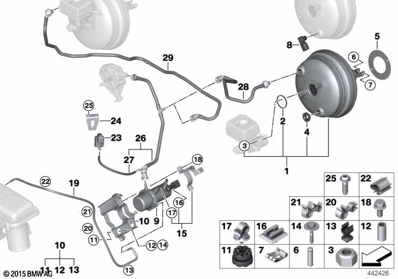 Genuine BMW 34336851290 F15 Bracket For Vacuum Pump (Inc. X5 40eX) | ML Performance UK Car Parts