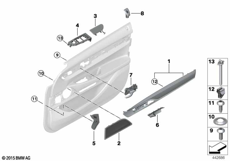 Genuine BMW 51417406244 G11 Switch Cover, Front Passenger ELFENBEINWEISS (Inc. 730dX, M760LiX & 740LdX) | ML Performance UK Car Parts