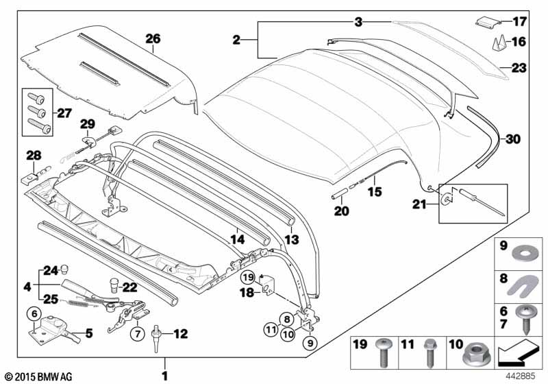 Genuine BMW 54318401027 E36 Rear Window With Zip Fastener (Inc. Z3) | ML Performance UK Car Parts