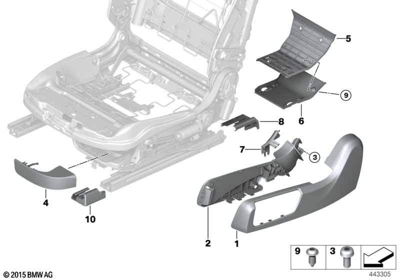 Seat, front, seat trim covers, electric