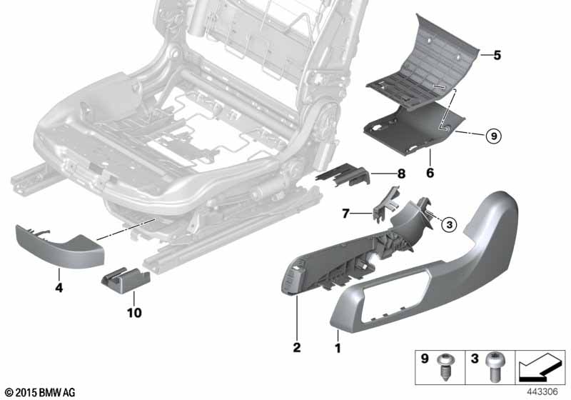 Seat, front, seat trim covers, electric