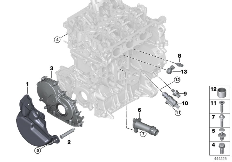 Genuine BMW 11148512597 F31 F23 F21 Timing Chain Cover (Inc. One First, Cooper ALL4 & 118i) | ML Performance UK Car Parts