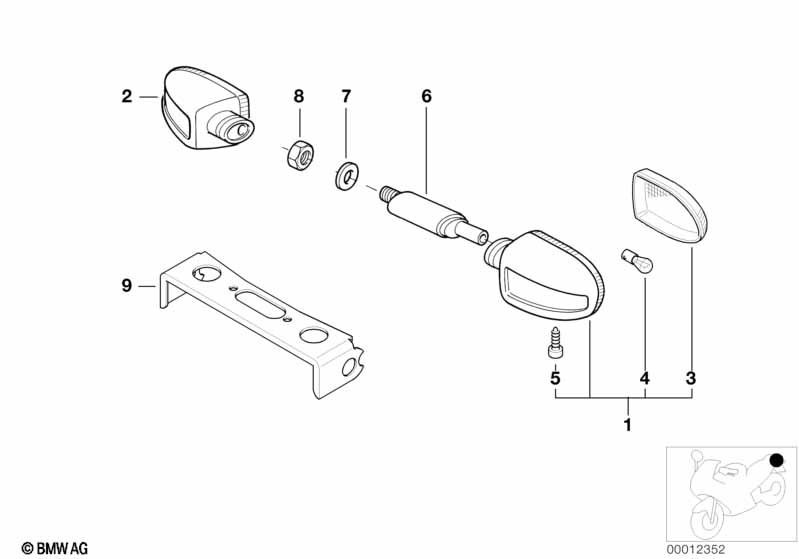 Turn indicator, rear