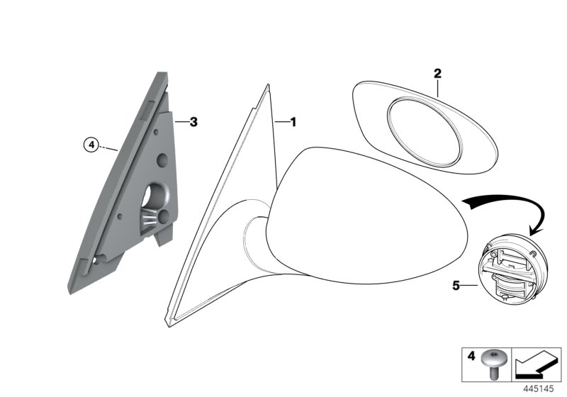 Genuine BMW 51162694895 E39 Mirror Glas Heated Aspherical Left M (Inc. M5) | ML Performance UK Car Parts