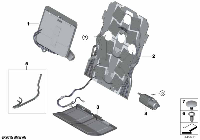 Genuine BMW 52106998601 EWB RR11 Pneumatic Seat Mat, Rear Left (Inc. 740e, 725d & M760iX) | ML Performance UK Car Parts