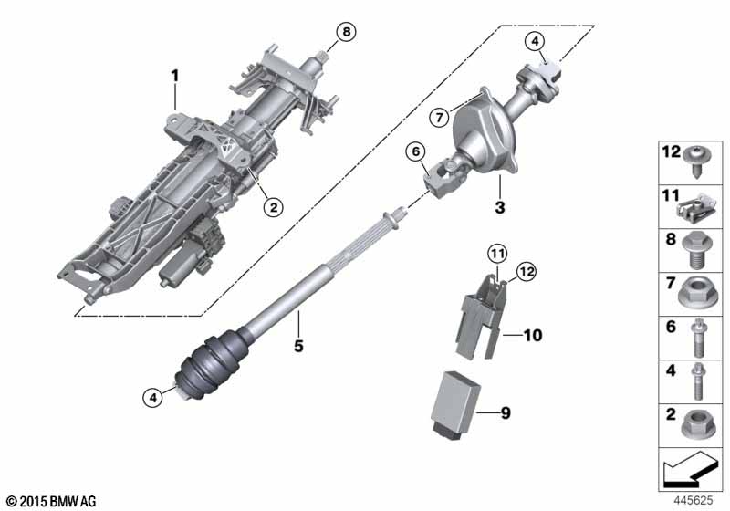 Electron.steer. column adj./add-on parts