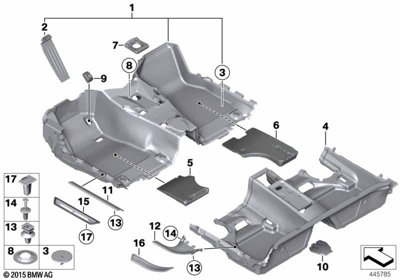 Genuine BMW 51477302879 F20 Foot Rest OYSTER (Inc. 116d, 218i & 114i) | ML Performance EU Car Parts