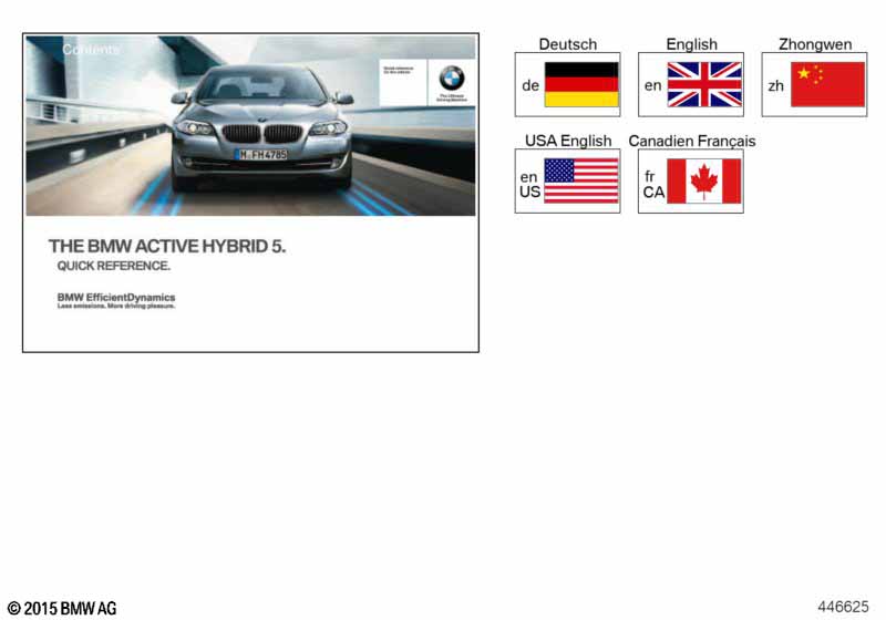 Genuine BMW 01402961826 F10 Quick Reference F10 Hybrid Headunit High ENUS (Inc. Hybrid 5) | ML Performance UK Car Parts