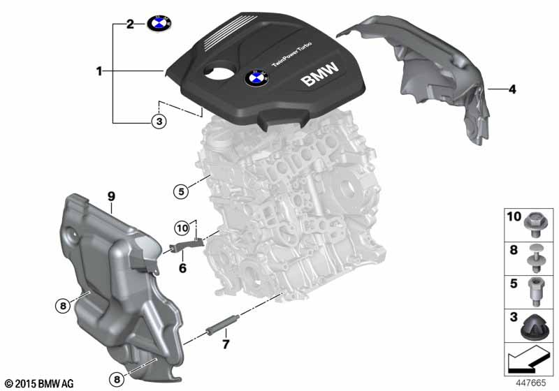 Genuine BMW Mini 11148514325F45 F46 Acoustic Cover Front (Inc. Cooper, Cooper D & One First) | ML Performance US Car Parts