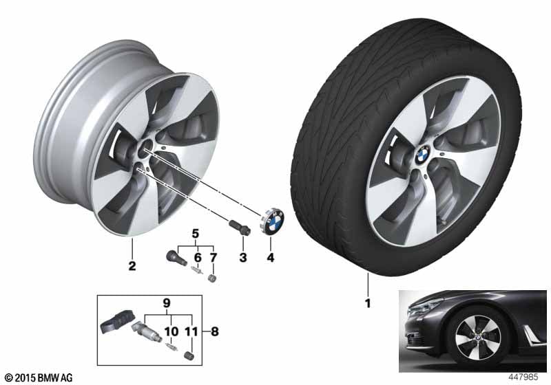BMW LA wheel Turbine Styling 645 - 17''
