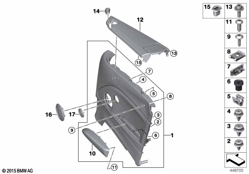 Genuine BMW 51417279319 F30 F32 F82 Loudspeaker Cover SCHWARZ (Inc. 218i, 428i & Hybrid 3) | ML Performance UK Car Parts