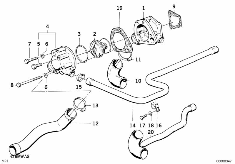 Genuine BMW 11531287182 E28 Hose (Inc. 524d & 524td) | ML Performance UK Car Parts