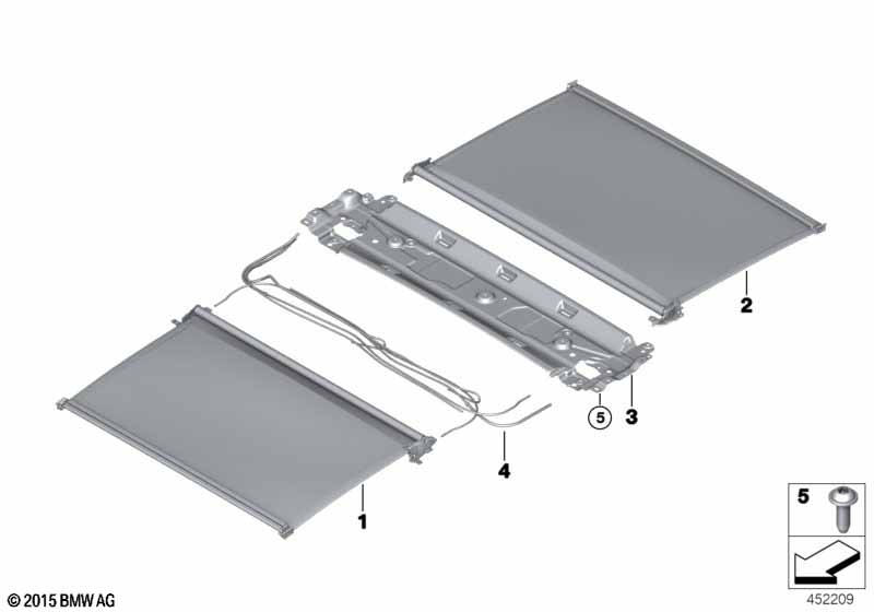 Genuine BMW 54107409198 Roller Sunblind Alcantara Rear ELFENBEINWEISS (Inc. 750iX, 750LdX & 740LeX) | ML Performance UK Car Parts