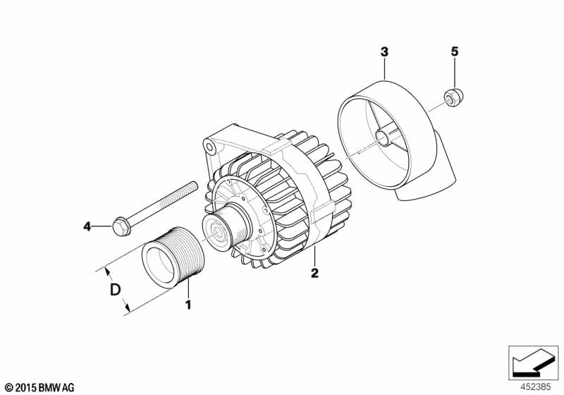 Generator single parts 90/110A Valeo