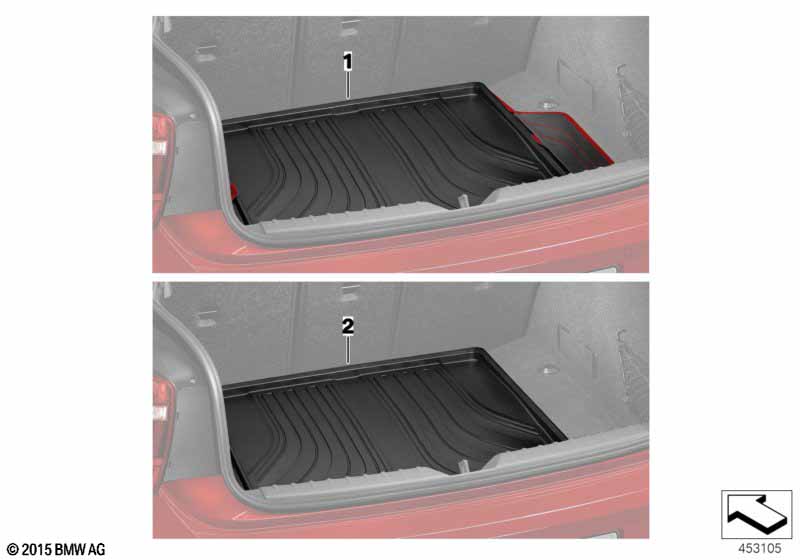 Fitted luggage compartment mat