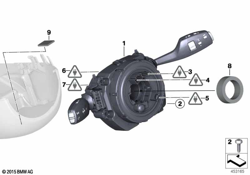 Switch unit steering column